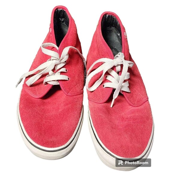 VANS Off The Wall Vintage Red Snake Suede Sneakers Size 13 - Picture 2 of 7